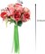 Artificial Roses Fake Flowers 12 Heads Arrangement Silk Bouquet for Home Office Parties Bridal and Wedding Decoration (Red and Pink)